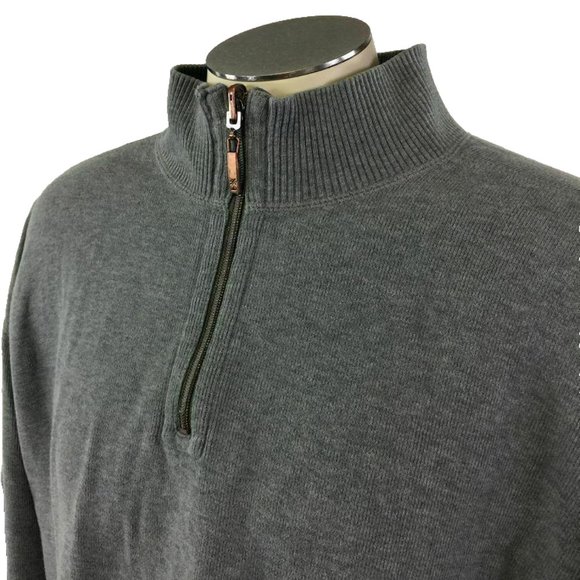 Tommy Bahama Flip Side Reversible Zip Sweater Sweatshirt XL Golf Fishing Mens - Picture 3 of 7